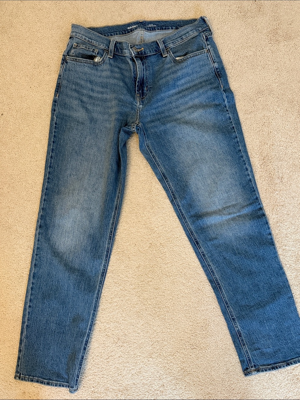 Classic BOYFRIEND  WOW Straight-Leg Blue Jeans